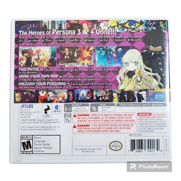 Nintendo 3DS -Persona Q Shadow of the Labyrinth- with case no manual - Picture 2 of 5